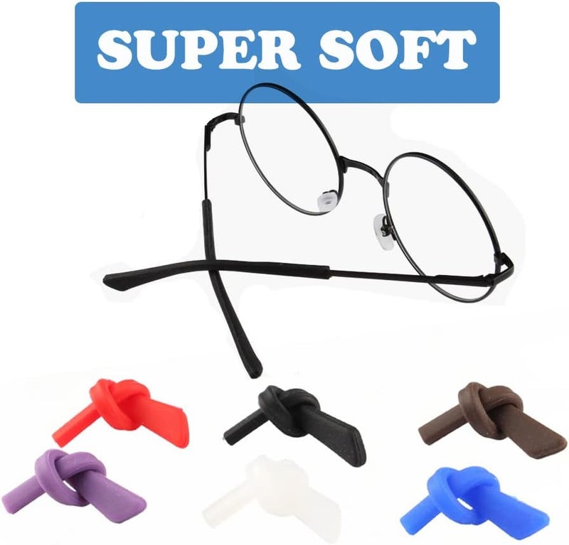 OPUGIT Eyeglass Replacement Temples,Silicone Glasses End Tips Ear Sock Pieces Sleeve for Thin Metal Glasses Legs,8 Pairs - Image 2